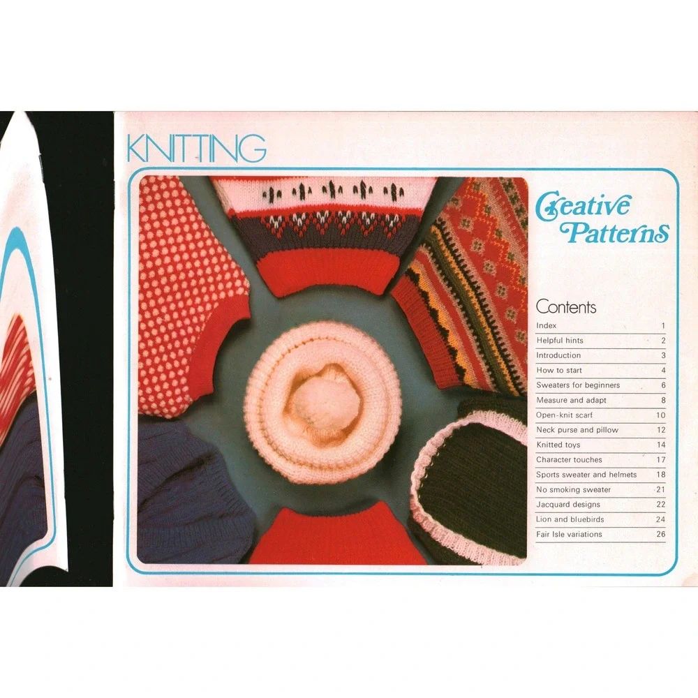 Vintage Creative Patterns‎ Knitting Booklet Sweaters Toys Fair Isle Jacquard